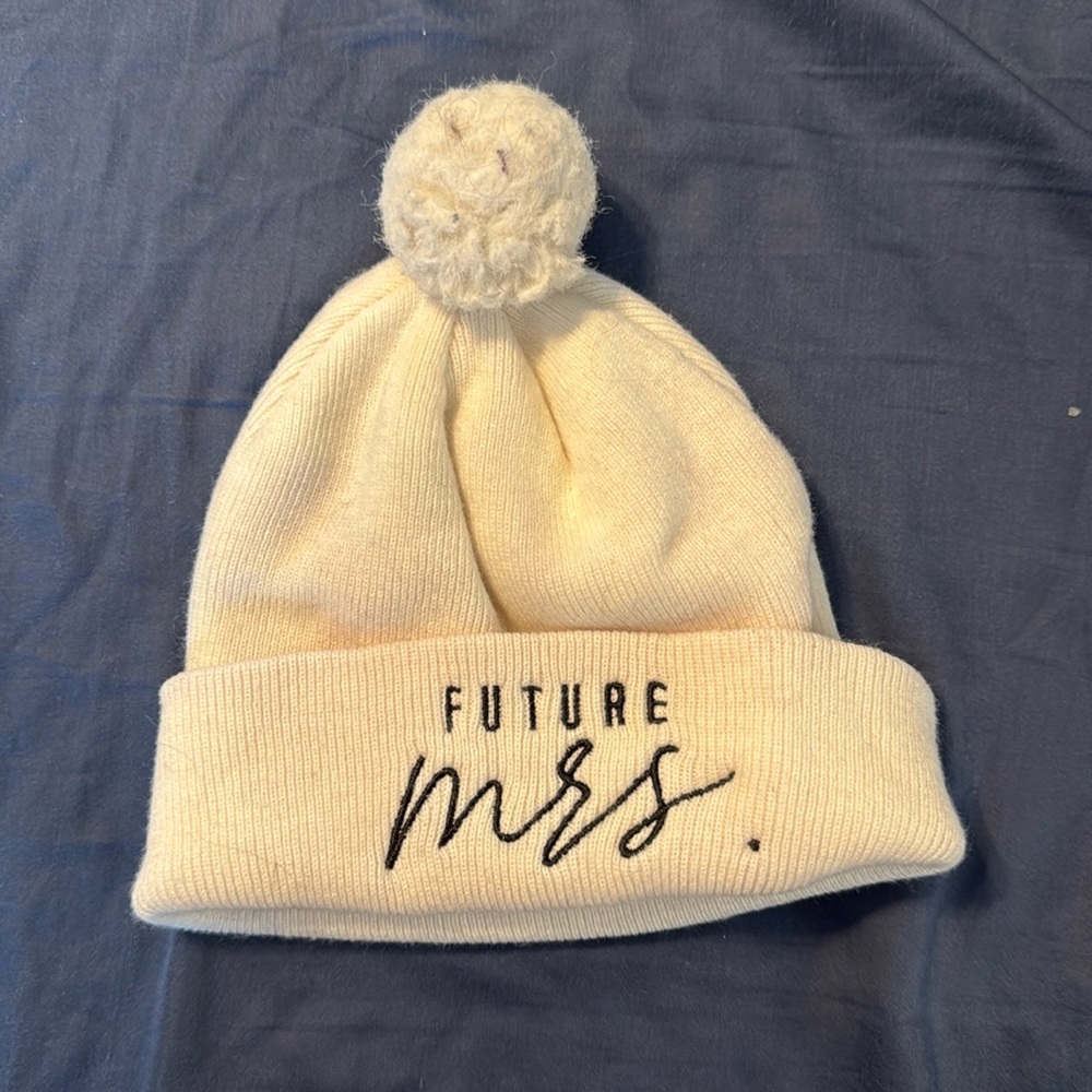 White future Mrs beanie